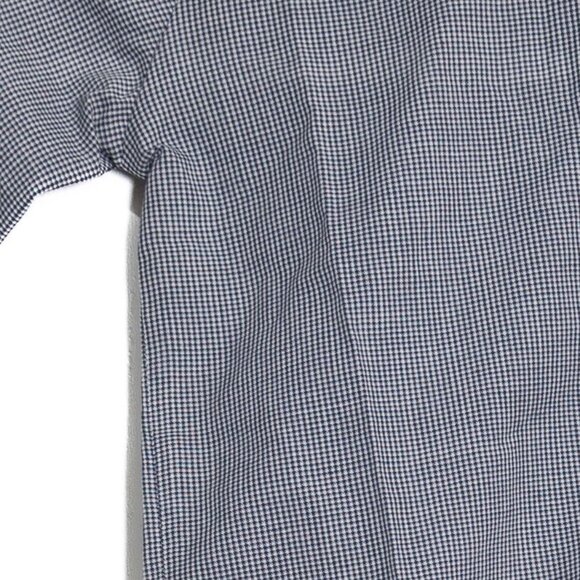 Vintage Navy Gingham Size 6M Toddler Blouse With Peter Pan Collar & Button Closu - Picture 3 of 8